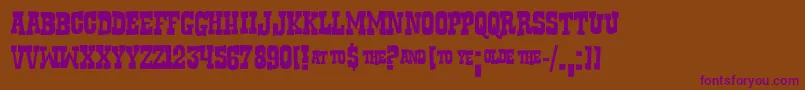 Rustler Font – Purple Fonts on Brown Background