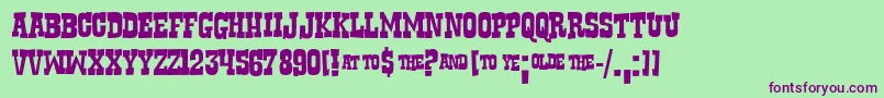 Rustler Font – Purple Fonts on Green Background