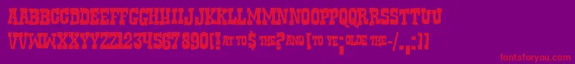 Подробнее о шрифте Rustler Шрифт Rustler – красные шрифты на фиолетовом фоне
