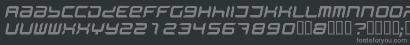 フォントPhani – 黒い背景に灰色の文字