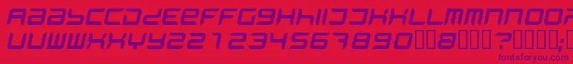 Phani-Schriftart – Violette Schriften auf rotem Hintergrund