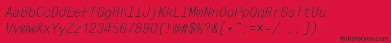 Mnci Font – Black Fonts on Red Background