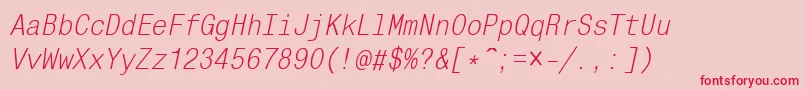 Mnci Font – Red Fonts on Pink Background