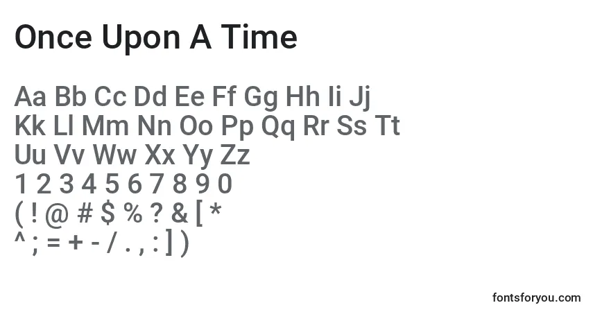 A fonte Once Upon A Time – alfabeto, números, caracteres especiais