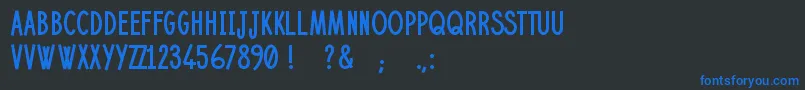 Janvier Font – Blue Fonts on Black Background