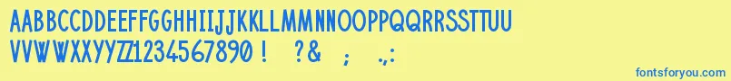 Janvier Font – Blue Fonts on Yellow Background