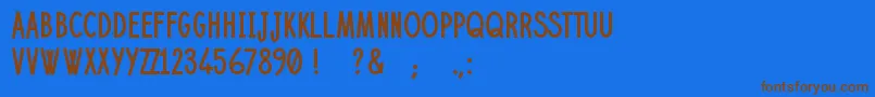 Janvier Font – Brown Fonts on Blue Background