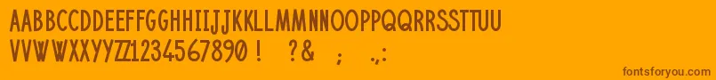 Janvier Font – Brown Fonts on Orange Background