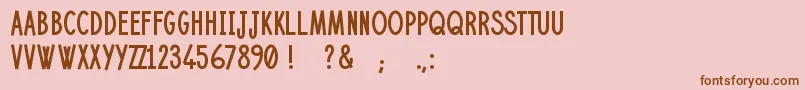 Janvier Font – Brown Fonts on Pink Background