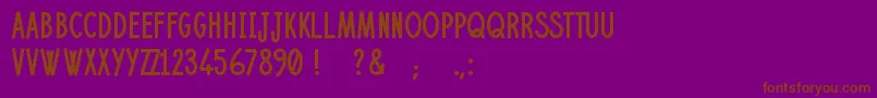 Janvier Font – Brown Fonts on Purple Background