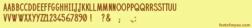 Janvier Font – Brown Fonts on Yellow Background