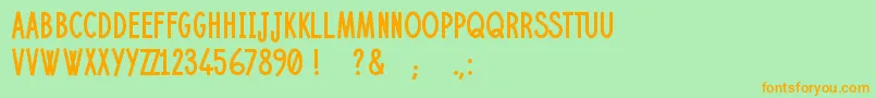 Janvier Font – Orange Fonts on Green Background