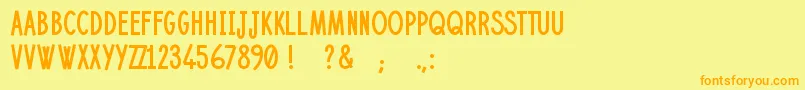 Janvier Font – Orange Fonts on Yellow Background