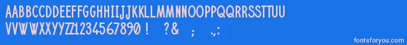 Janvier Font – Pink Fonts on Blue Background