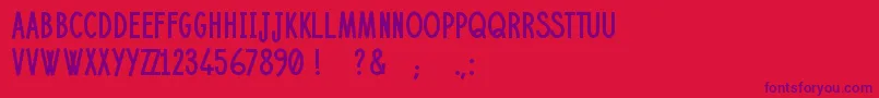 Janvier Font – Purple Fonts on Red Background