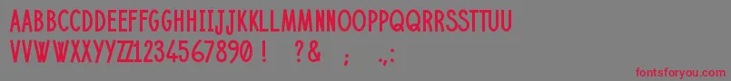 Janvier Font – Red Fonts on Gray Background
