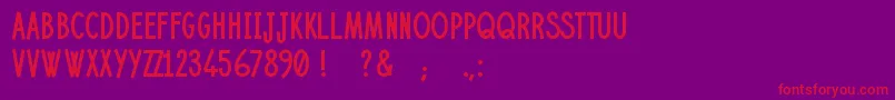 Janvier Font – Red Fonts on Purple Background