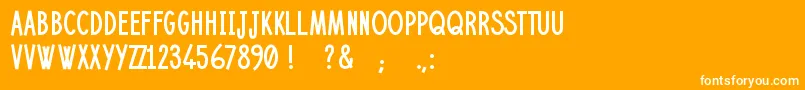 フォントJanvier – オレンジの背景に白い文字