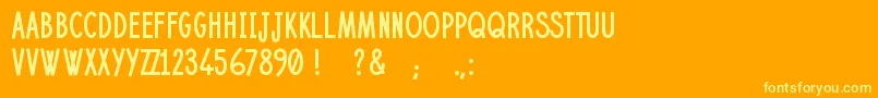 Janvier Font – Yellow Fonts on Orange Background