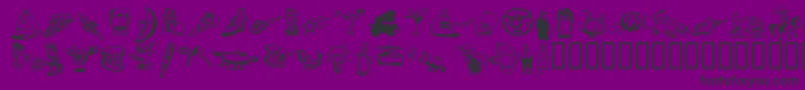 DfFontooniesttItc Font – Black Fonts on Purple Background