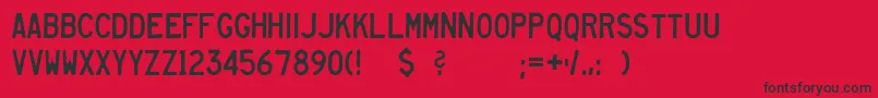 Heavyequipment Font – Black Fonts on Red Background
