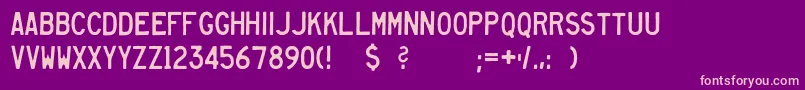 Heavyequipment Font – Pink Fonts on Purple Background