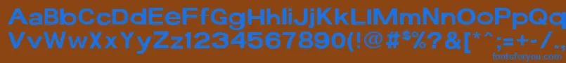 17bFunフォントについての詳細 フォント17bFun – 茶色の背景に青い文字
