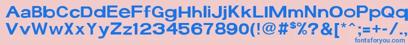 Шрифт 17bFun – синие шрифты на розовом фоне