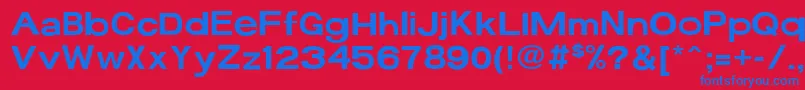 17bFun Font – Blue Fonts on Red Background