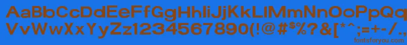 Saiba mais sobre a fonte 17bFun Fonte 17bFun – fontes marrons em um fundo azul