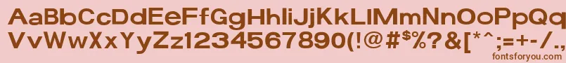 17bFun-Schriftart – Braune Schriften auf rosa Hintergrund