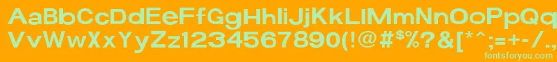17bFun Font – Green Fonts on Orange Background