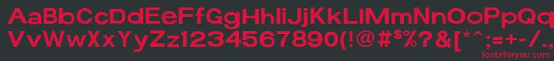 フォント17bFun – 黒い背景に赤い文字