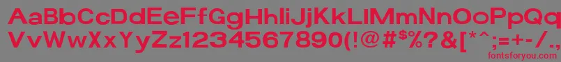 17bFun-Schriftart – Rote Schriften auf grauem Hintergrund