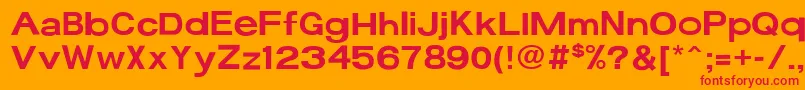 17bFun Font – Red Fonts on Orange Background
