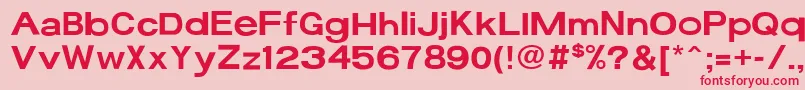 17bFun-Schriftart – Rote Schriften auf rosa Hintergrund