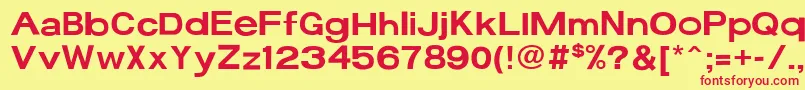 17bFun Font – Red Fonts on Yellow Background