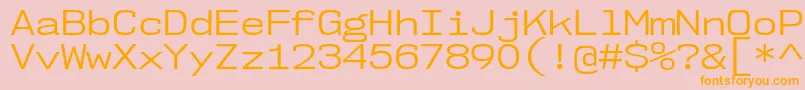 Nk57MonospaceSeBk Font – Orange Fonts on Pink Background