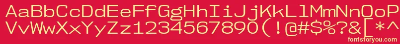 フォントNk57MonospaceSeBk – 黄色の文字、赤い背景