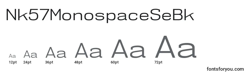 Nk57MonospaceSeBk Font Sizes