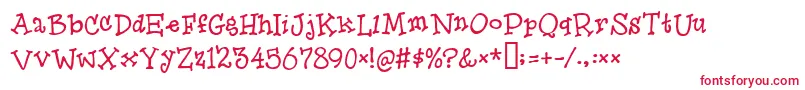 Herooffools Font – Red Fonts on White Background