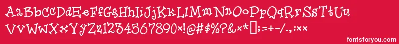 Herooffools Font – White Fonts on Red Background