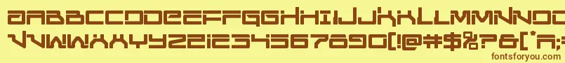 Unitedplanetssemibold Font – Brown Fonts on Yellow Background