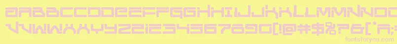 Unitedplanetssemibold Font – Pink Fonts on Yellow Background