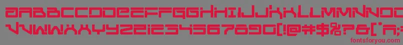 Unitedplanetssemibold Font – Red Fonts on Gray Background