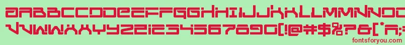 Unitedplanetssemibold Font – Red Fonts on Green Background