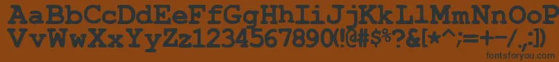 Typwrng Font – Black Fonts on Brown Background