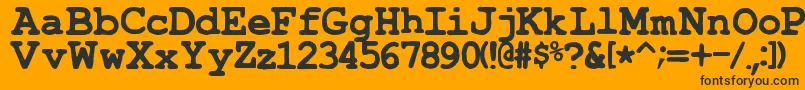 Typwrng Font – Black Fonts on Orange Background