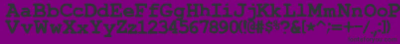 フォントTypwrng – 紫の背景に黒い文字