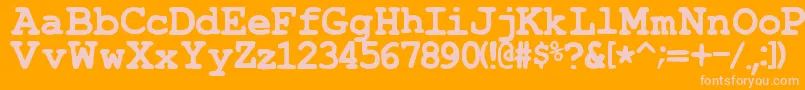 Typwrng Font – Pink Fonts on Orange Background